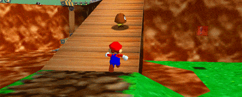 Mario 64 movement jumping 3d world